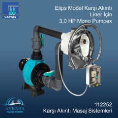 Elips Model Karşı Akıntı Liner İçin 3,0 HP Mono Pumpex Pompa