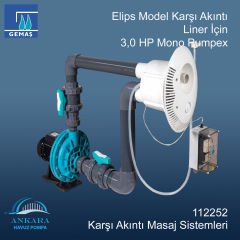 Elips Model Karşı Akıntı Liner İçin 3,0 HP Mono Pumpex Pompa