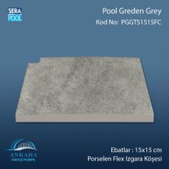 Pool Garden Grey 15x15 cm Flex Izgara Köşeleri