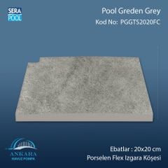 Pool Garden Grey 20x20 cm Flex Izgara Köşeleri