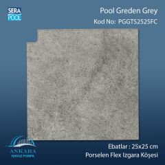 Pool Garden Grey 25x25 cm Flex Izgara Köşeleri