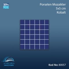 Porselen Mozaik 5x5 cm Kobalt (m² ile satın alma)