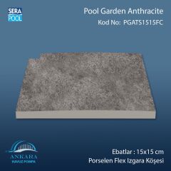 Pool Garden Anthracite 15x15 cm Flex Izgara Köşeleri