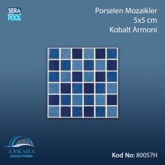 Porselen Mozaik 5x5 cm Kobalt Armoni (m² ile satın alma)
