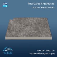Pool Garden Anthracite 20x20 cm Flex Izgara Köşeleri