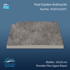 Pool Garden Anthracite 25x25 cm Flex Izgara Köşeleri