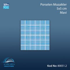 Porselen Mozaik 5x5 cm Mavi (m² ile satın alma)