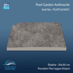 Pool Garden Anthracite 30x30 cm Flex Izgara Köşeleri