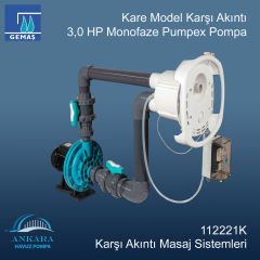Kare Model Karşı Akıntı 3,0 HP Monofaze Pumpex Pompa
