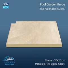 Pool Garden Beige 20x20 cm Flex Izgara Köşeleri