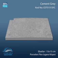 Cement Grey 15x15 cm Flex Izgara Köşeleri