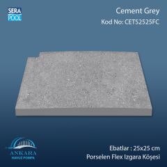 Cement Grey 25x25 cm Flex Izgara Köşeleri