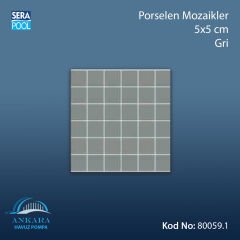 Porselen Mozaik 5x5 cm Gri (m² ile satın alma)