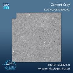Cement Grey 30x30 cm Flex Izgara Köşeleri