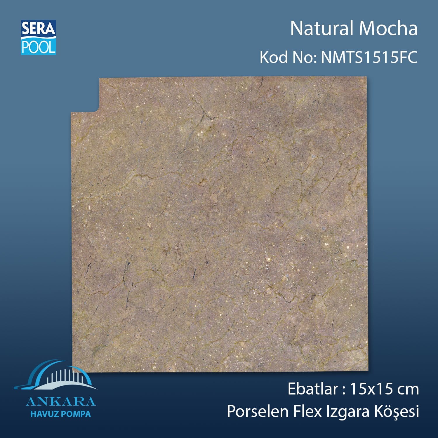 Natural Mocha 15x15 cm Flex Izgara Köşeler