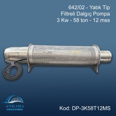 644/02 - Yatık Tip Filtreli Dalgıç Pompa - 3 Kw - 58 ton - 12 mss
