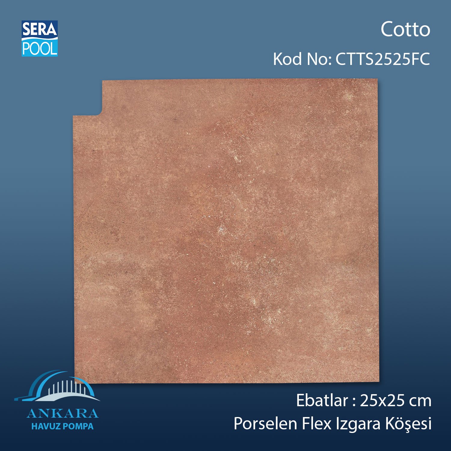 Cotto 25x25 cm Flex Izgara Köşeleri