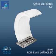 Akrilik Su Perdesi RGB Led'li WF300LED - 1,5''