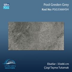 Pool Greden Grey 33x66x1,80 cm Çizgi Taşma Tutamak