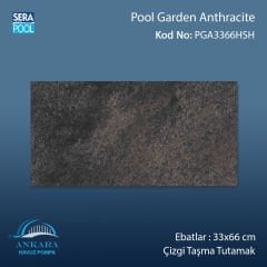 Pool Garden Anthracite 33x66x1,80 cm Çizgi Taşma Tutamak
