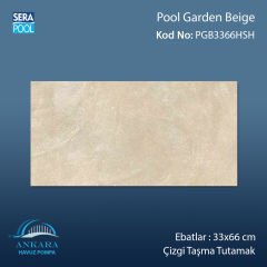 Pool Garden Beige 33x66x1,80 cm Çizgi Taşma Tutamak