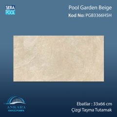 Pool Garden Beige 33x66x1,80 cm Çizgi Taşma Tutamak