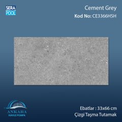 Cement Grey 33x66x1,80 cm Çizgi Taşma Tutamak