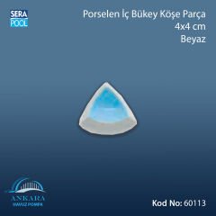 Porselen İç Bükey Köşe Parça 4x4 cm Beyaz