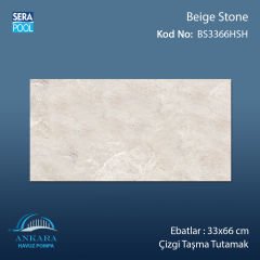 Beige Stone 33x66x1,80 cm Çizgi Taşma Tutamak