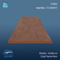 Cotto 33x66x1,80 cm Çizgi Taşma Karo