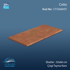 Cotto 33x66x1,80 cm Çizgi Taşma Karo