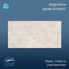 Beige Stone 33x66x1,80 cm Çizgi Taşma Karo