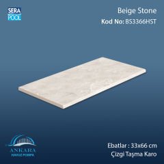 Beige Stone 33x66x1,80 cm Çizgi Taşma Karo