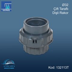 Ø32 Çift Taraflı Dişli Rakor