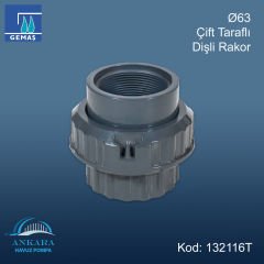 Ø63 Çift Taraflı Dişli Rakor