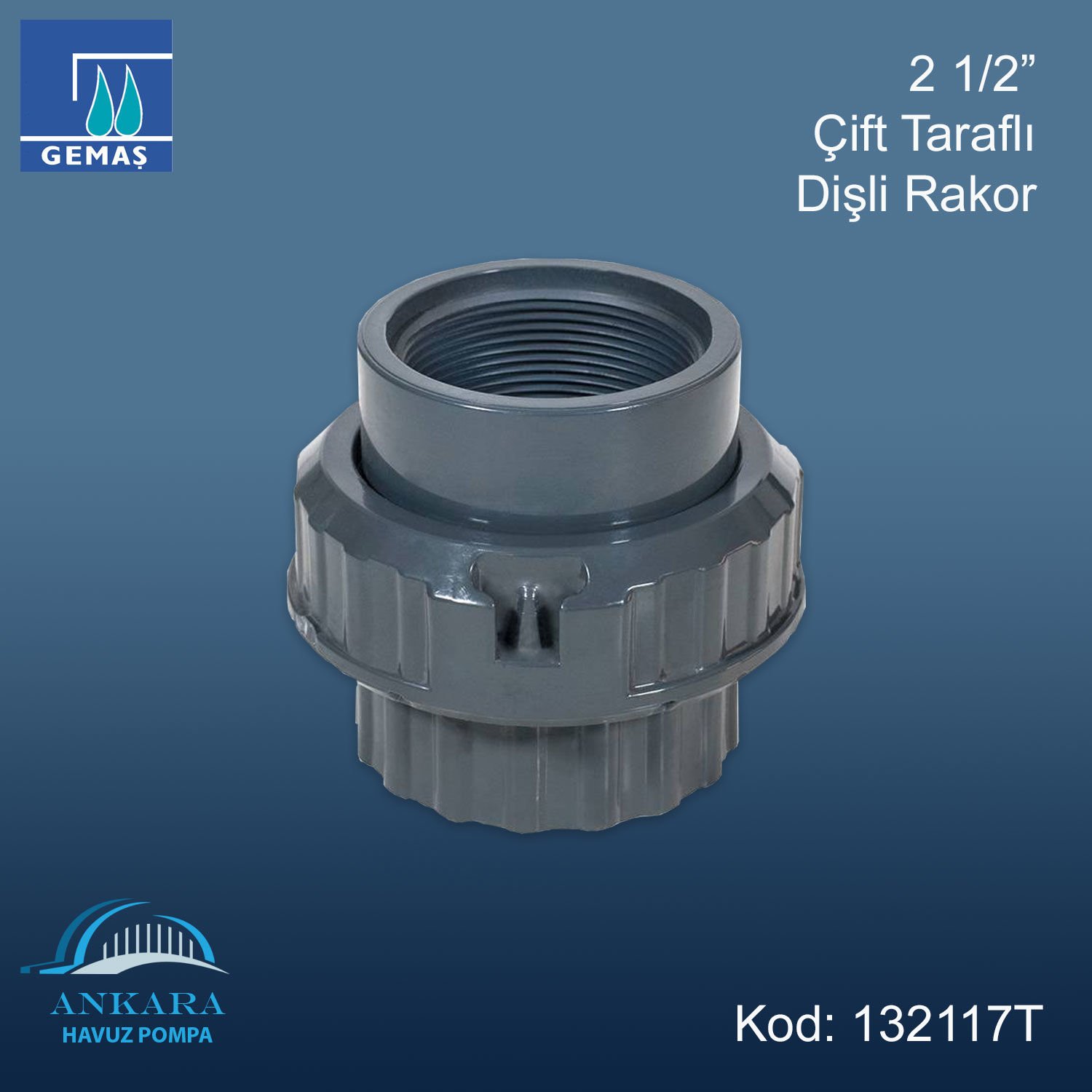 2 1/2'' Çift Taraflı Dişli Rakor