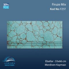 Firuze Mix 33x66x0,76 cm Merdiven Kaymazı