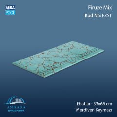 Firuze Mix 33x66x0,76 cm Merdiven Kaymazı