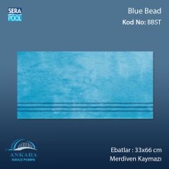 Blue Bead 33x66x0,76 cm Merdiven Kaymazı