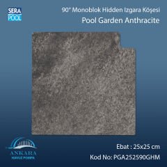 Pool Garden Anthracite 25x25 cm 90° Monoblok Hidden Izgara Köşesi