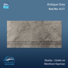 Antique Grey 33x66x0,76 cm Merdiven Kaymazı