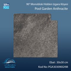 Pool Garden Anthracite 30x30 cm 90° Monoblok Hidden Izgara Köşesi