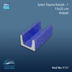 İçten Taşma Kanalı-1 - 15x25cm Kobalt