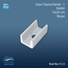 İçten Taşma Kanalı-1 - Delikli - 15x25 cm Beyaz
