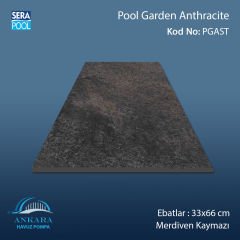 Pool Garden Anthracite 33x66x0,76 cm Merdiven Kaymazı
