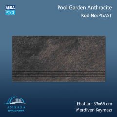 Pool Garden Anthracite 33x66x0,76 cm Merdiven Kaymazı