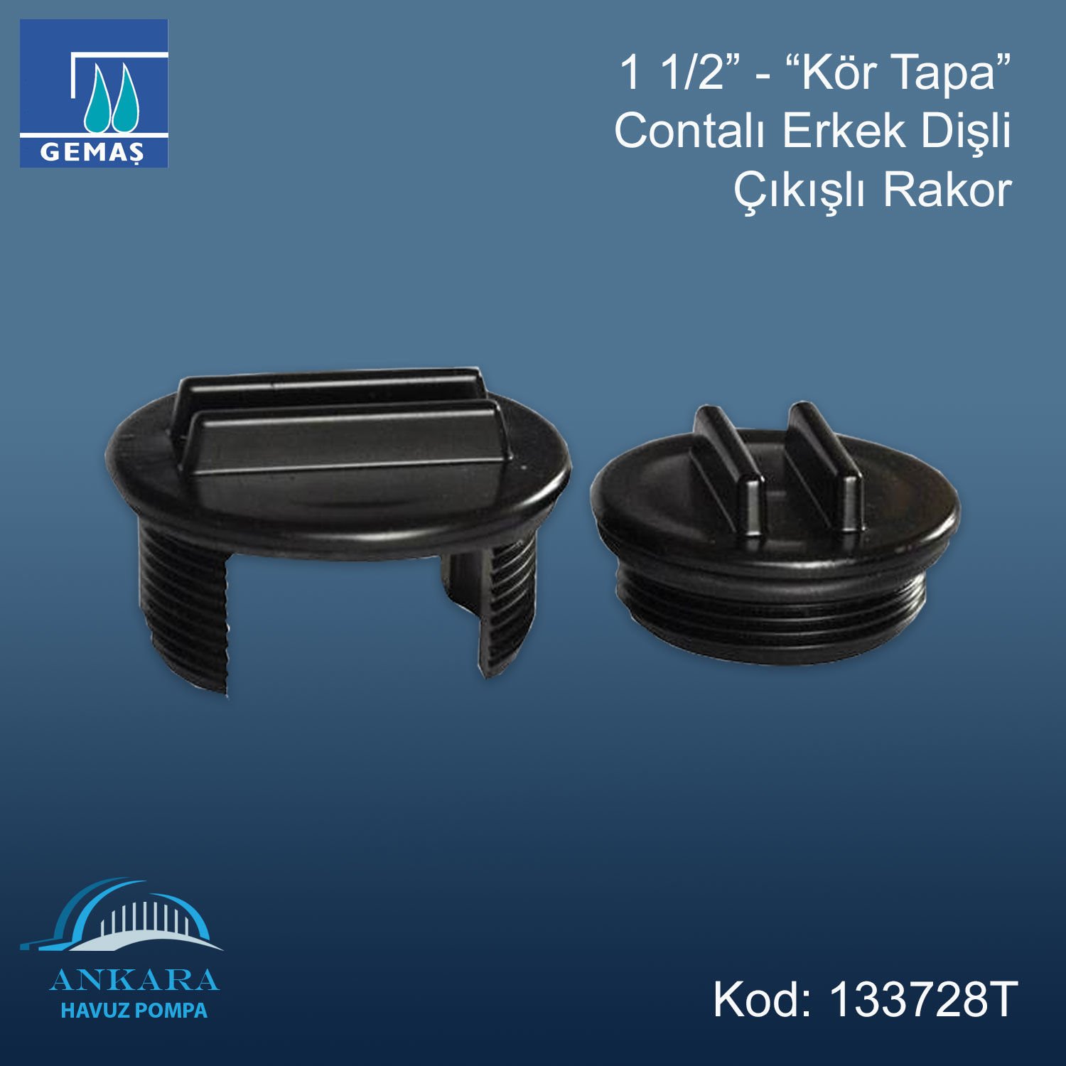 1 1/2'' Contalı Erkek Dişli