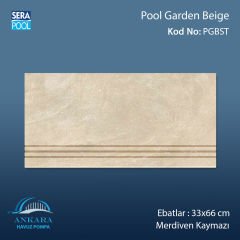 Pool Garden Beige 33x66x0,76 cm Merdiven Kaymazı