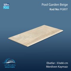 Pool Garden Beige 33x66x0,76 cm Merdiven Kaymazı