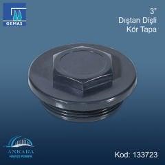3'' Dıştan Dişli Kör Tapa